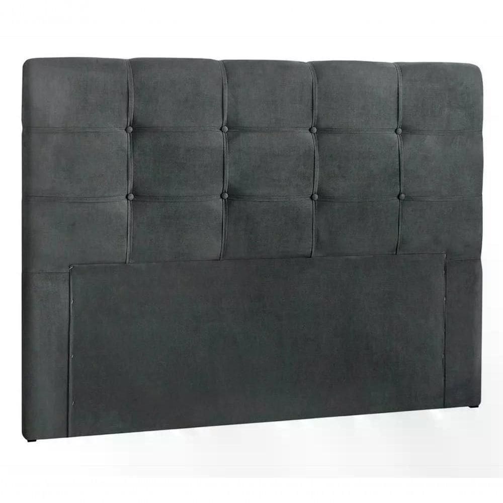 Cabeceira Casal 140cm Daiana Suede Cinza Id Suede Cinza