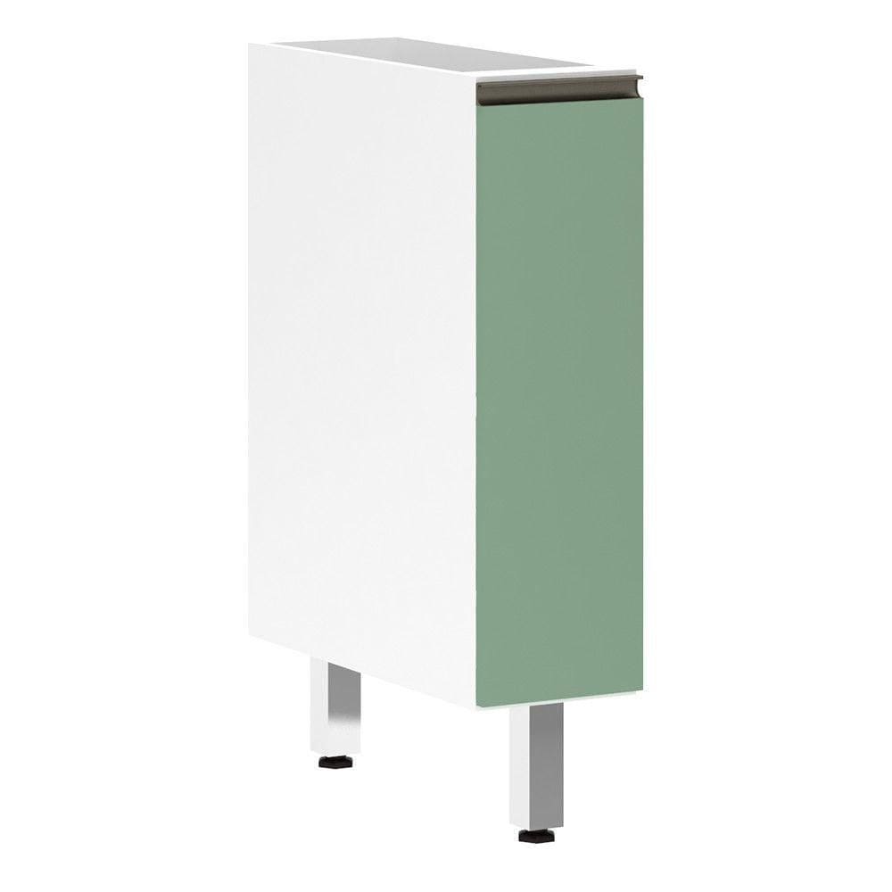 Balcão Sem Tampo 20cm Branco Com Verde Jade