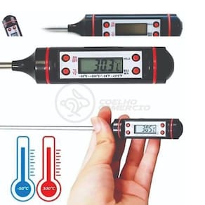 Termômetro Culinário Cozinha Digital Mede 50ºc A +300ºc