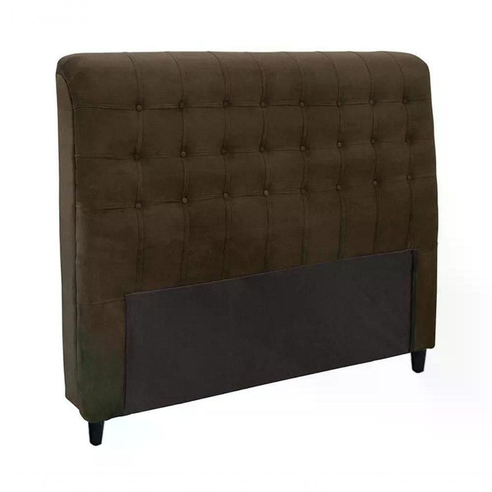 Cabeceira Casal 140cm Suede Chocolate Id Suede Chocolate