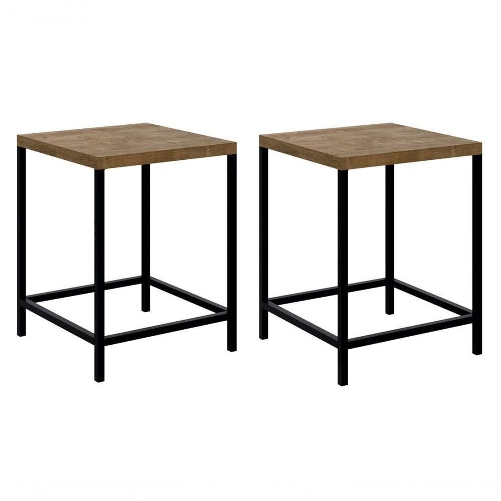 Kit Com 02 Banquetas Baixas 27815 Vermont Preto Fosco