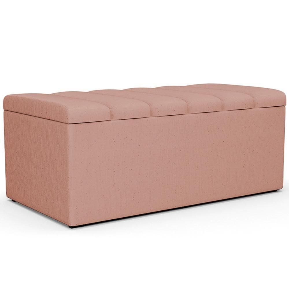Calçadeira Recamier Baú Dália 100X50cm W01 Rosê