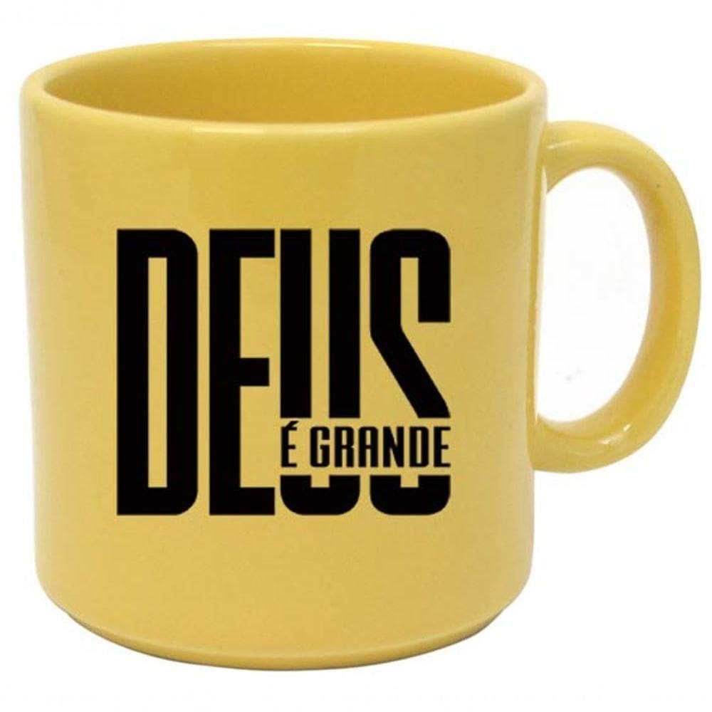 Caneca Cristã Deus é Grande Feito Em Plástico Resistente