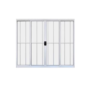 Janela 4 Folhas De Correr C/ Grade 1.00 X 1.20 Alumínio Branco Linha Modular - Hale