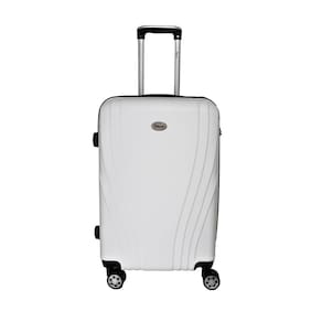 Mala de Bordo ABS para Viagem Ika Vanguard Cadeado Integrado Rodas Duplas 360º Branco