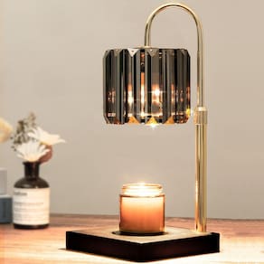Lâmpada de aquecimento de velas Yuichoy com temporizador, regulável, preta
