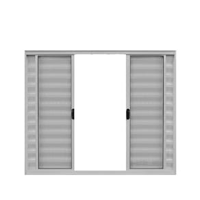 Veneziana 6 Folhas De Correr S/grade 1.00 X 1.20 Alumínio Branco Linha Modular - Hale