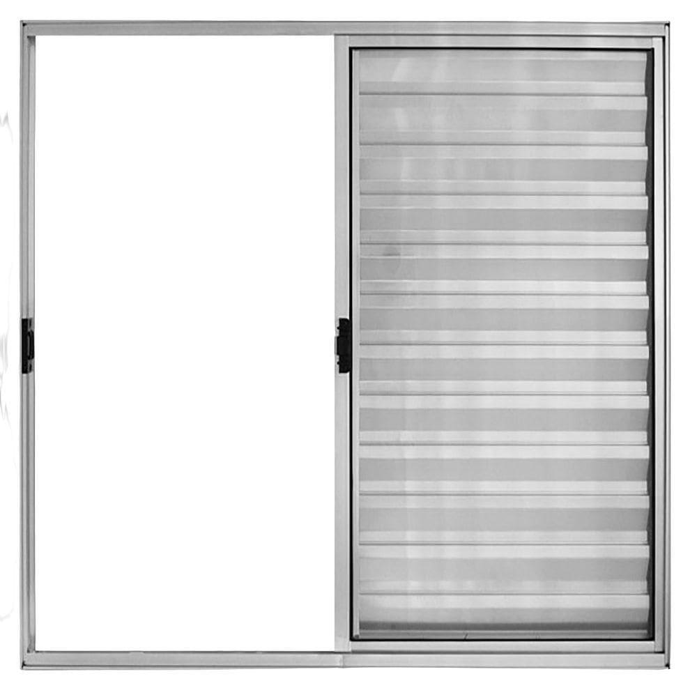 Veneziana 3 Folhas De Correr S/grade 1.00 X 1.50 Alumínio Brilhante Linha Modular - Hale