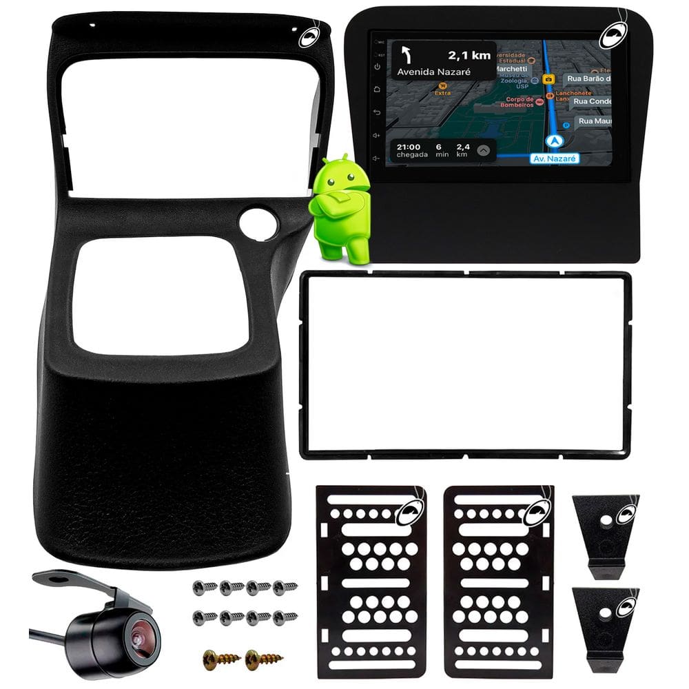 Multimidia 7" Polegadas Android Celta G1 2000 a 2005 CarPlay Wi-Fi + Câmera de Ré