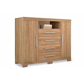 Cômoda Casal Master 2 Portas +1 Nicho E 4 Gavetas Atacama - Santos Andirá