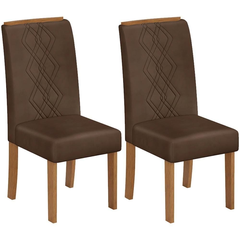 Kit 2 Cadeiras De Jantar 31073 Freijo Veludo Moca Dj Moveis Freijo Veludo Moca