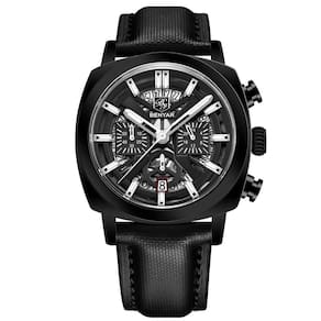 Relógio De Quartzo Mostrador Luminoso Benyar Masculino Design Tonneau Impermeavel Preto