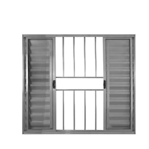 Veneziana 6 Folhas De Correr C/grade 1.00 X 1.50 Alumínio Brilhante Linha Modular - Hale