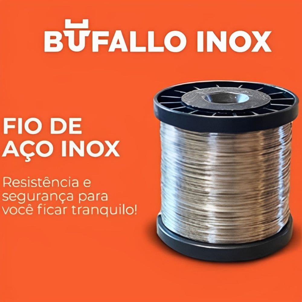Rolo Fio Arame Aço Inox 0,90 mm Para Cerca Elétrica 157m Industrial e Comum