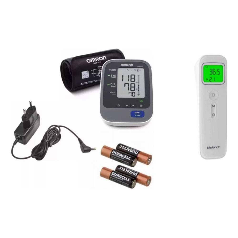 Medidor De Pressão Eletrico Omron+ Termometro Infravermelho