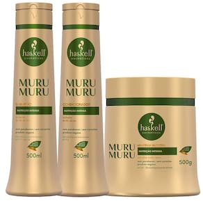 Kit Murumurú Haskell Shampoo+ Cond.+ Máscara- 500ml/ 500g
