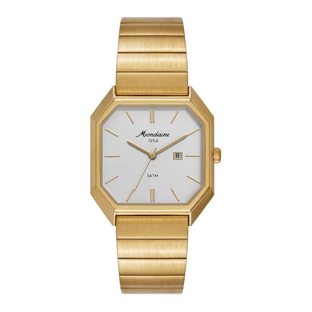 Relogio Mondaine Masculino Ref: 32849gpmvda1 Retangular Aço Dourado