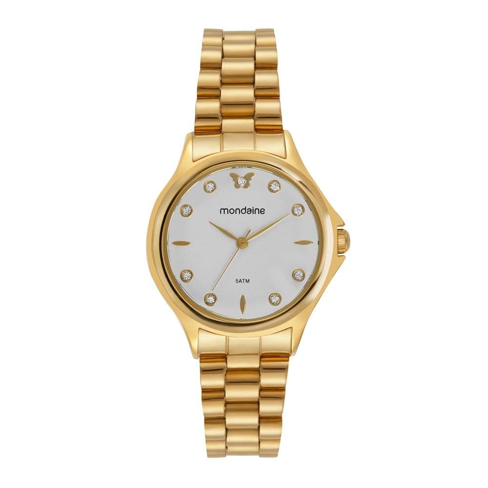 Relogio Mondaine Feminino Ref: 99760lpmvde1 Casual Dourado