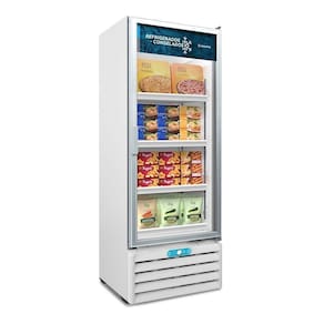Freezer Dupla Ação com Porta de Vidro VF55AL 531 Litros Branco Metalfrio 220V