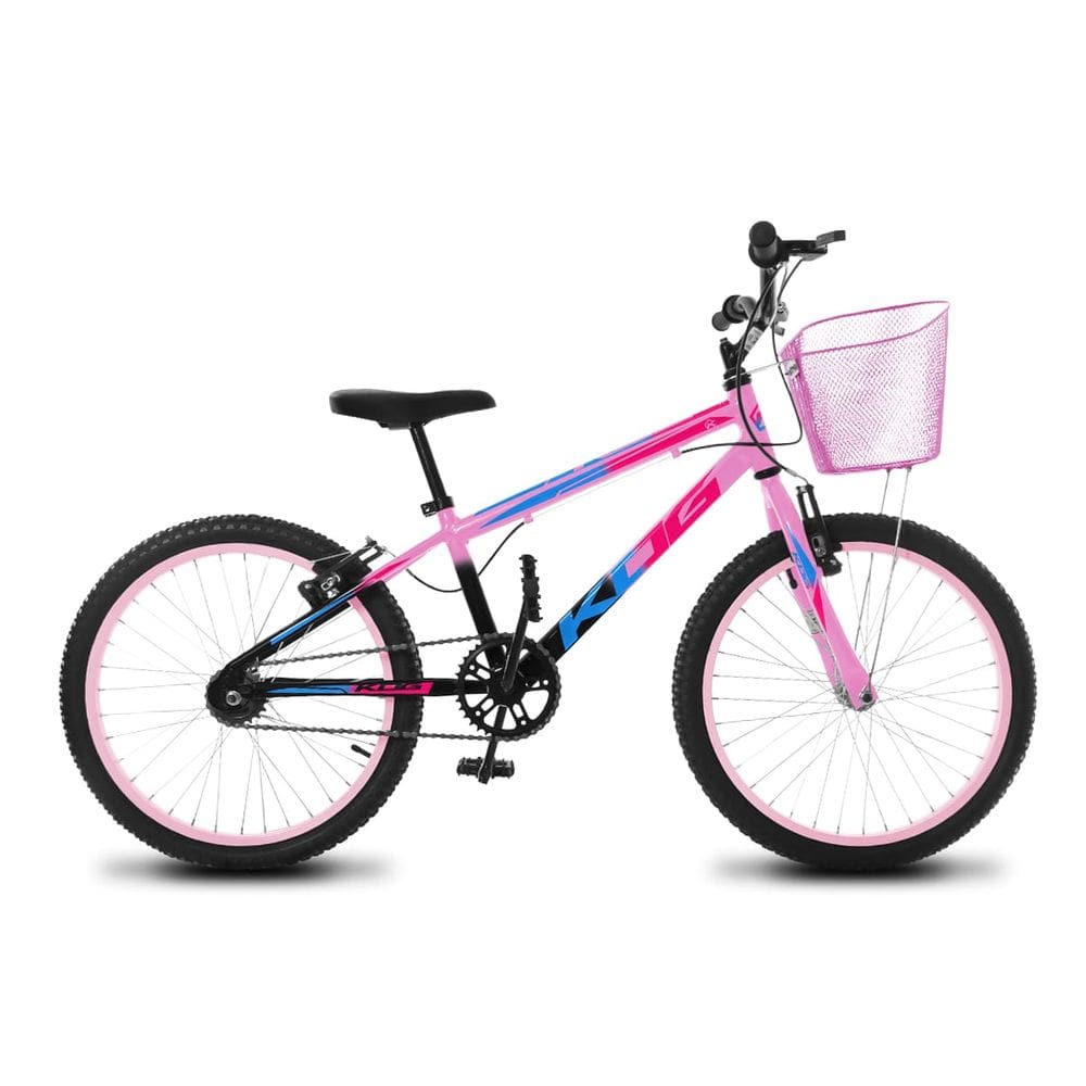 Bicicleta Infantil Feminina Aro 20 KOG Alum Cestinha Rodinha