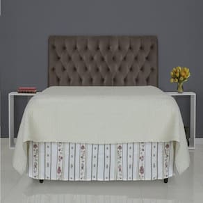 Cabeceira de Cama Box Casal Queen 158cm Pádua Veludo Marrom