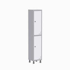 Roupeiro Aco Light 1v 02 Portas Gr301/2pri Cinza/Branco