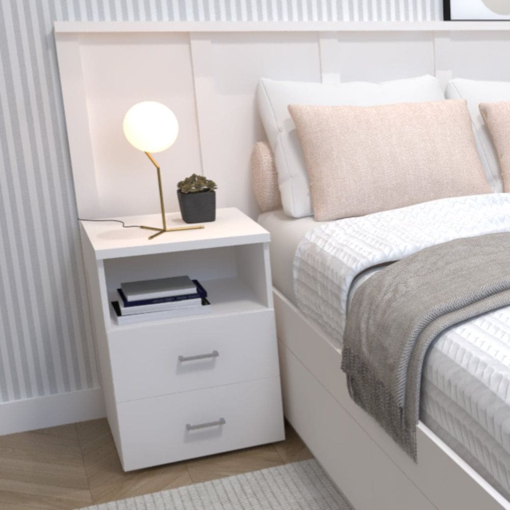 Mesa de Cabeceira para Quarto Yescasa Branco