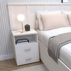 Mesa de Cabeceira para Quarto Yescasa Branco