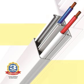 Canaleta de Pvc Isolamento Seguro com Fita Branco
