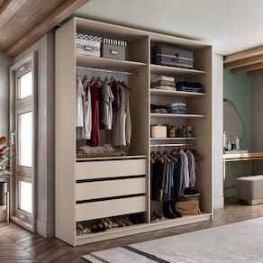 Closet Solteiro 100% Mdf Bp 159,5cm 3 Gavetas Monreale Bege