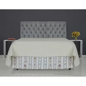 Cabeceira de Cama Box Casal Queen 158cm Pádua Veludo Cinza