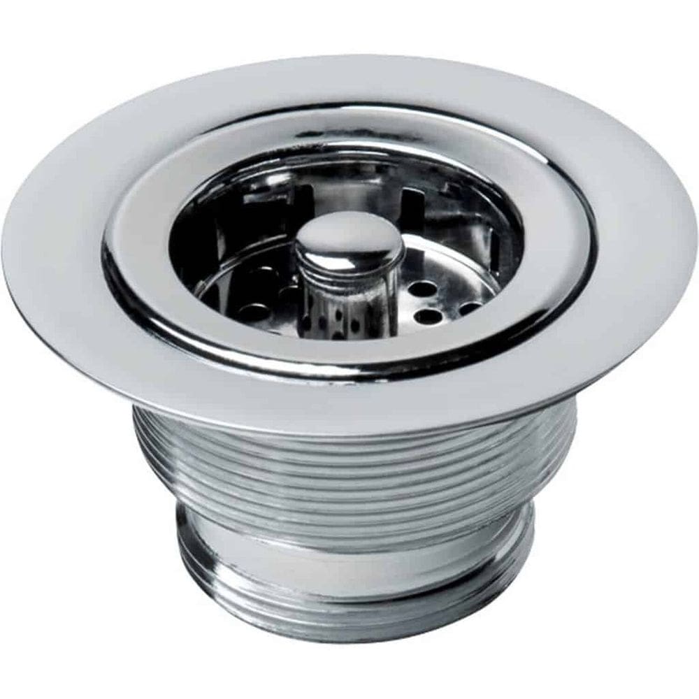 Válvula de Escoamento para Cozinha 4.1/2" X 1.1/2" com Cesta de Metal Cromado