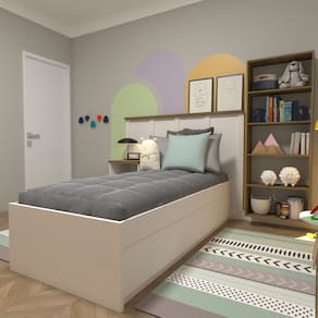 Cama Infantil Solteiro Mista Yescasa Branco