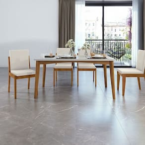 Conjunto Sala de Jantar Mesa Monalisa com 4 Cadeiras Lady Mel/Off White