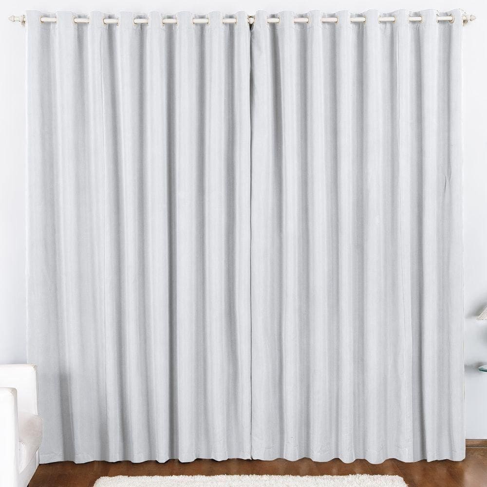 Cortina 4 Mts Sala Quarto Oxford Trilho Suisso Baratissima Branca