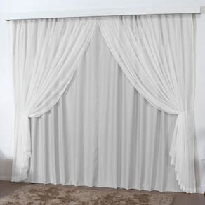Cortina Mirage 3 Mts Sala Quarto Blackout Voal Trilho Comum - Gelo