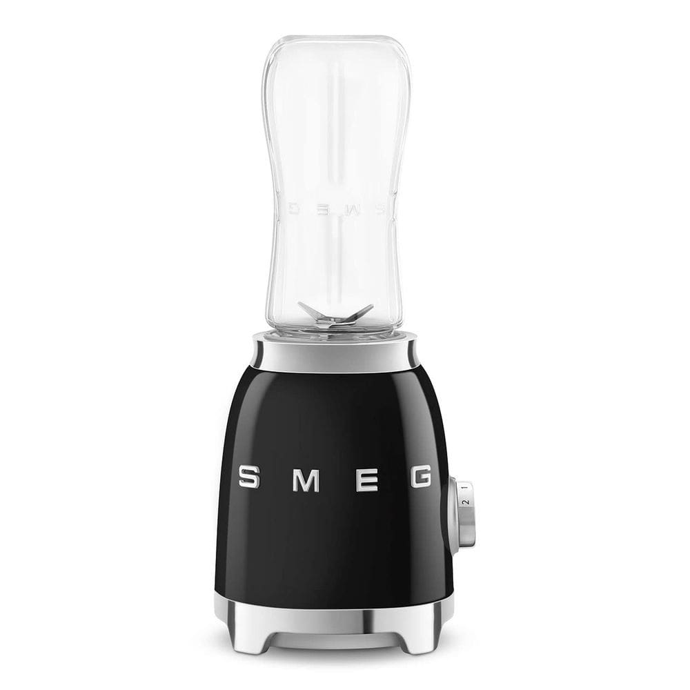 Blender Smeg Personal Blender Black, botão retroiluminado de 2 velocidades