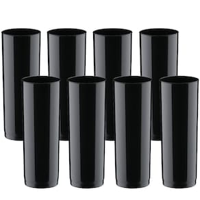 Kit De Copos 8 Copos Grandes Jogo Long Drink 330ml Boccati Cor:preto