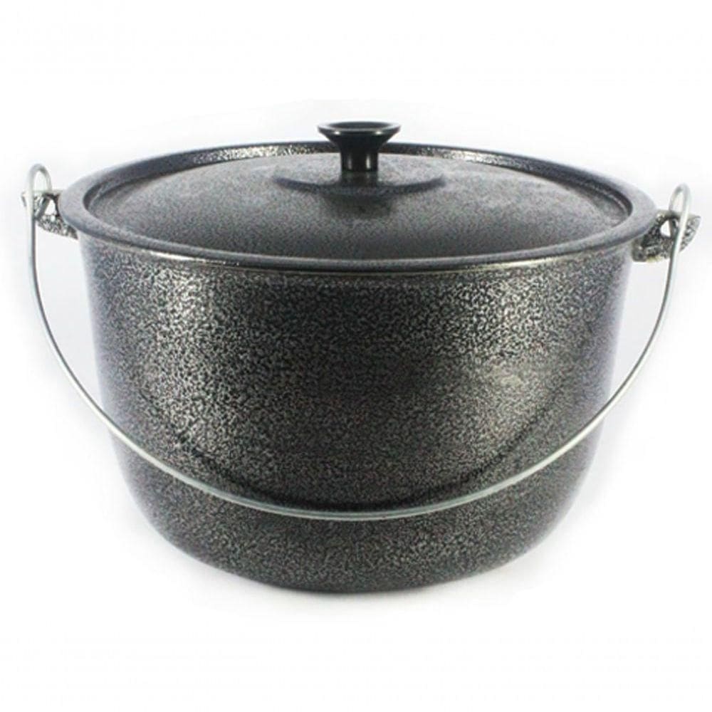 Caldeirão Alumínio Alça Galvanizada Preto 14Cm