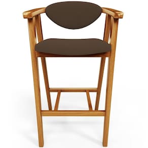 Banqueta Alta Para Cozinha Bancada Bar Sala De Jantar Fixa Cecília L02 Suede Marrom