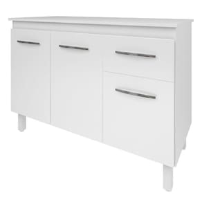 Balcão Com Tampo Anita 120 Cm Branco Moblis