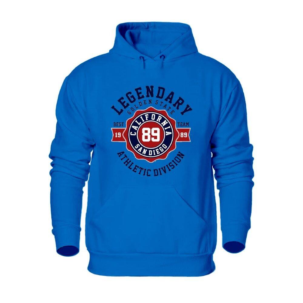 Blusa Moletom Canguru Casaco de Frio Estampado Athletic Division 50% Algodão 50% Poliéster