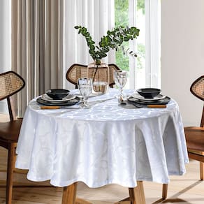 Toalha De Mesa Redonda 4 Lugares 1,60m Requinte II Dohler Branco