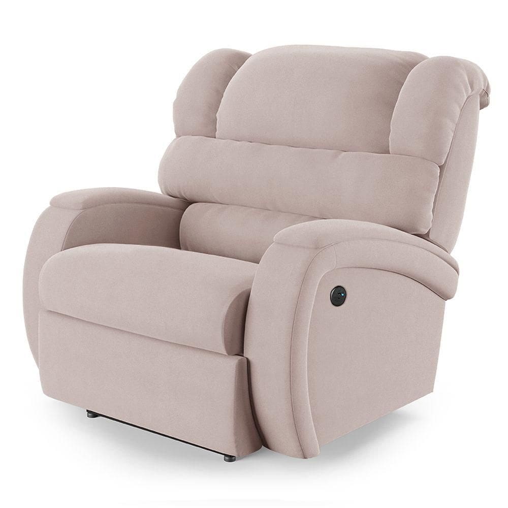 Poltrona Do Papai Reclinável Napoli Controle Power Elétrico Usb Veludo Fh1 Rose