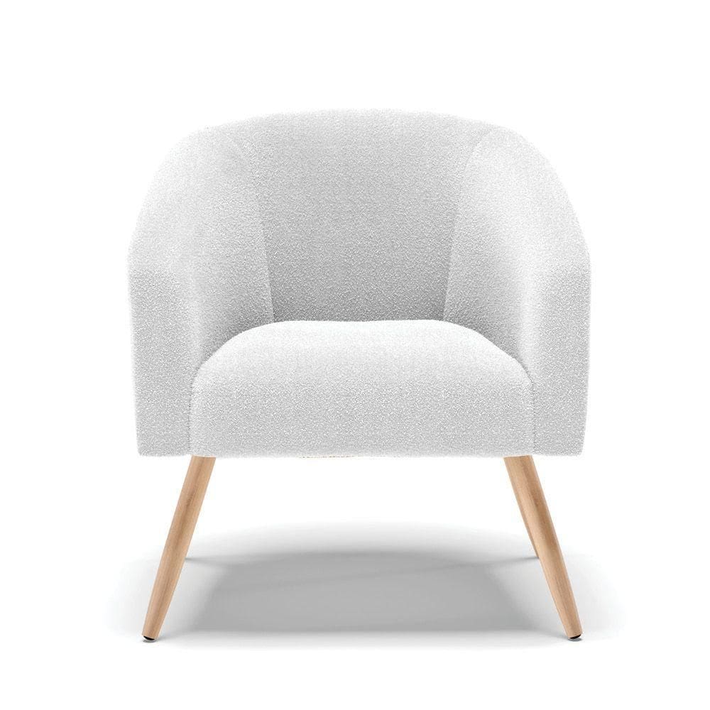 Cadeira Sala De Jantar Pé Palito Natural Stella Bouclê D03 - D\`rossi Cor Off White