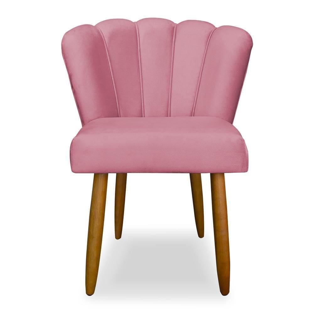 Cadeira Flor Para Quarto Penteadeira - Balaqui Decor Cor:rosa Rosa