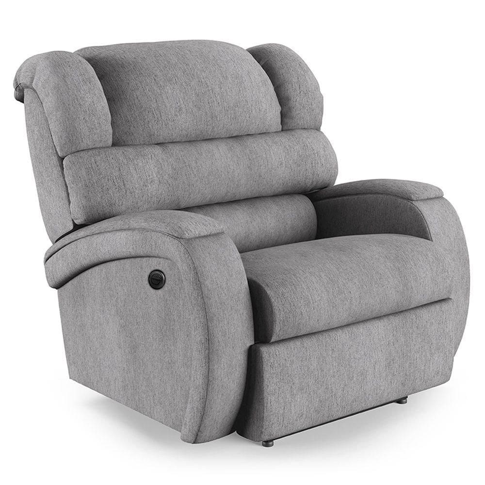 Poltrona Do Papai Reclinável Napoli Controle Power Elétrico Linho Fh1 Cinza