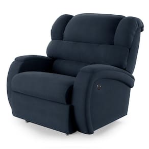 Poltrona Do Papai Reclinável Napoli Controle Power Elétrico Usb Veludo Fh1 Azul