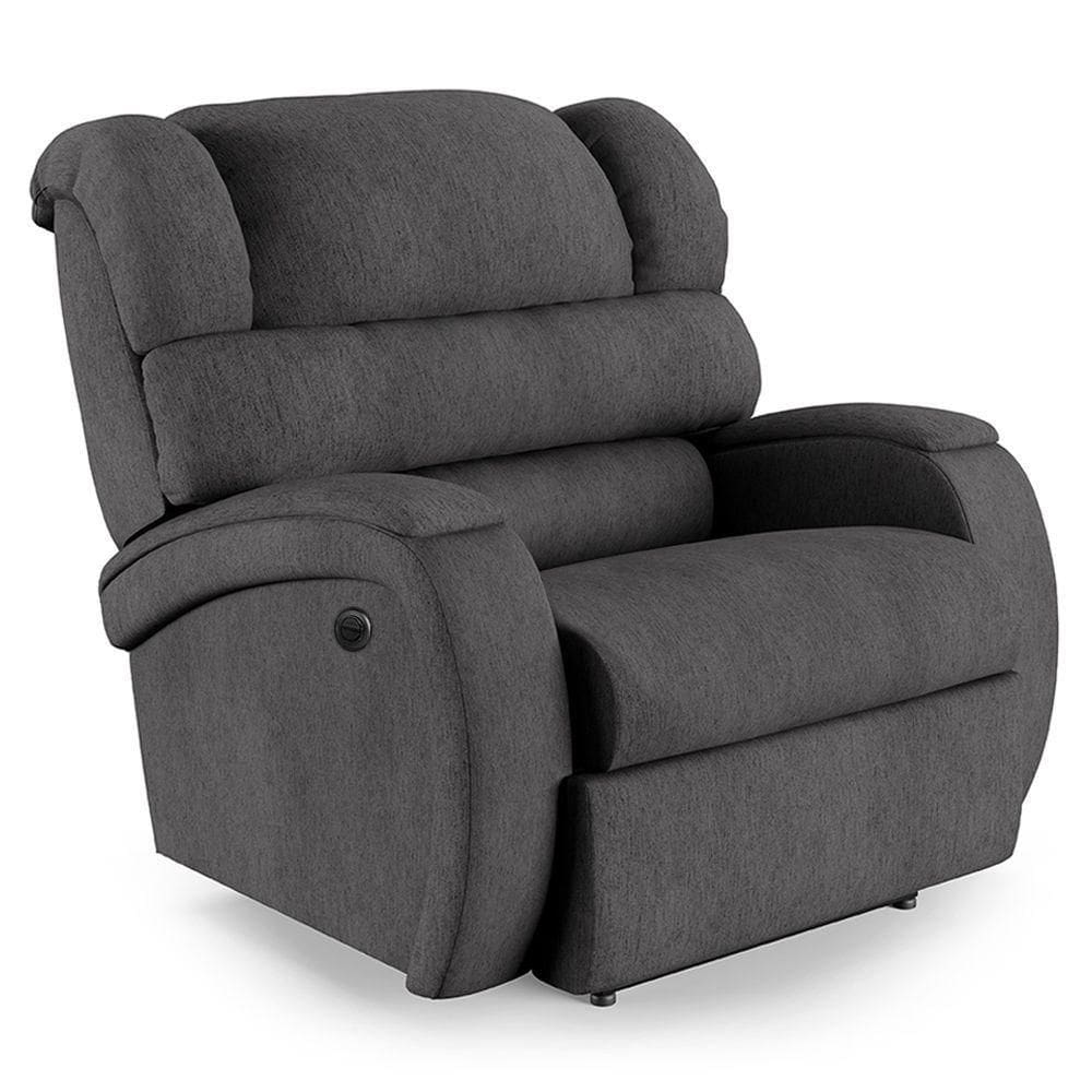 Poltrona Do Papai Reclinável Napoli Controle Power Elétrico Linho Fh1 Grafite