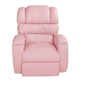 Poltrona Cadeira Reclinável Imperial Zero Wall Massageadora Com Balanço E Giro Corano Império Estofados Rosa